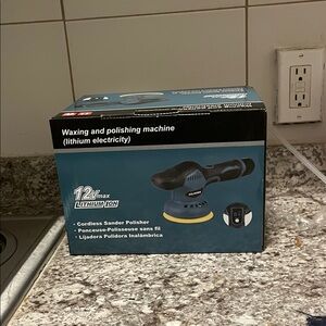 WEN 12V Max Cordless Polisher in Black and Blue